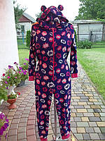 ( 9 - 10 лет ) Флисовая пижама кигуруми для мальчика девочки Б / У