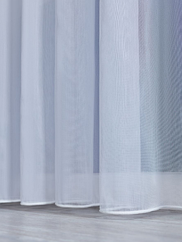 Однотонная тюль бамбук білого кольору