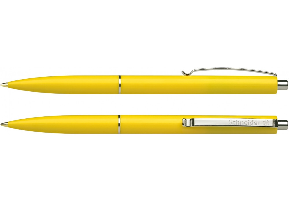 Ручка кулькова синя 0,7 мм, жовтий корпус Schneider К15, фото 1