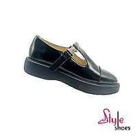 Классические женские туфли из черной лакированной кожи Style Shoes