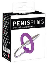 Ерекційне кільце - Penis Plug + Silicone Glans Ring Dilator