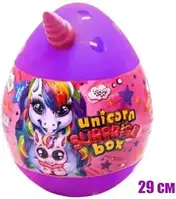 Детский игровой набор для творчества Яйцо Пони Danko Toys Unicorn SURPRISE BOX Ярко-розовое USB-01-01