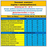 Зимовий комбінезон-двійка зі знімною підстібкою на овчині "Жовта зірка" (86/92, 92/98 і 98/104 см), фото 4