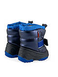 Дитячі прогумовані зимові чоботи на овчині для хлопчика Sparkl Alisa Line темно-синій розміри 20-25, фото 3