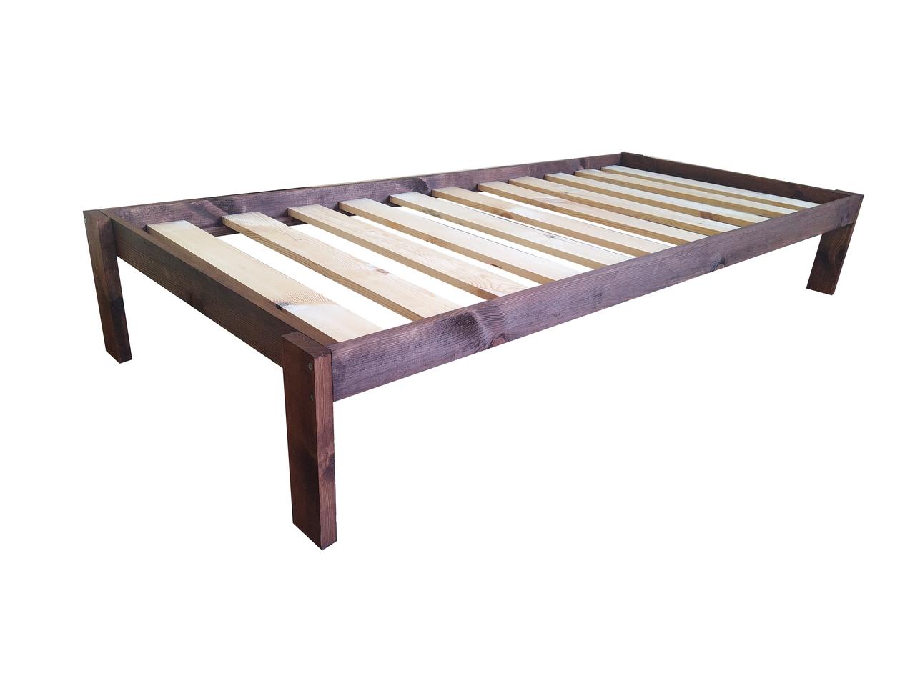 Ліжко Серджіо 200×90 масив сосни ламелі масло віск палісандр