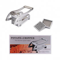 Ручна картоплерізка металева машинка Potato Chipper для нарізки картоплі фрі UN12-15, фото 2