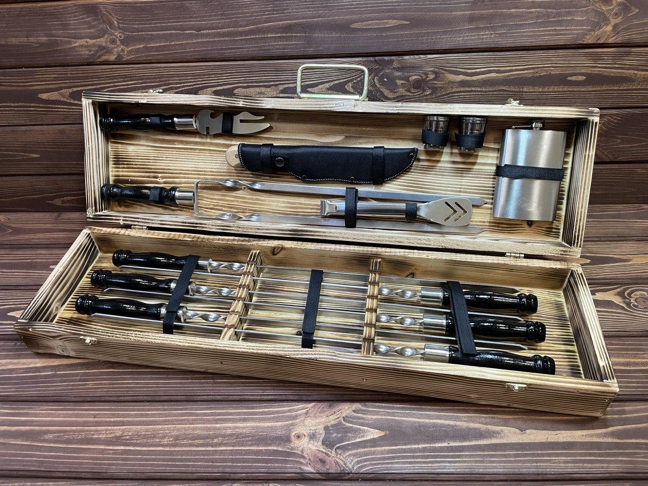 Набір для шашликів та барбекю Grill skiff. Подарунок брату на день народження