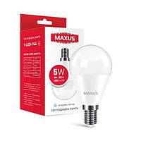 Лампа світлодіодна MAXUS 1-LED-744 G45 5 W 4100 K 220 V E14