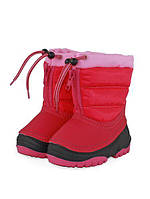 Дитячі зимові чоботи дутики на овчині для дівчаток Alaska mini Alisa Line малиновий розміри 20-25