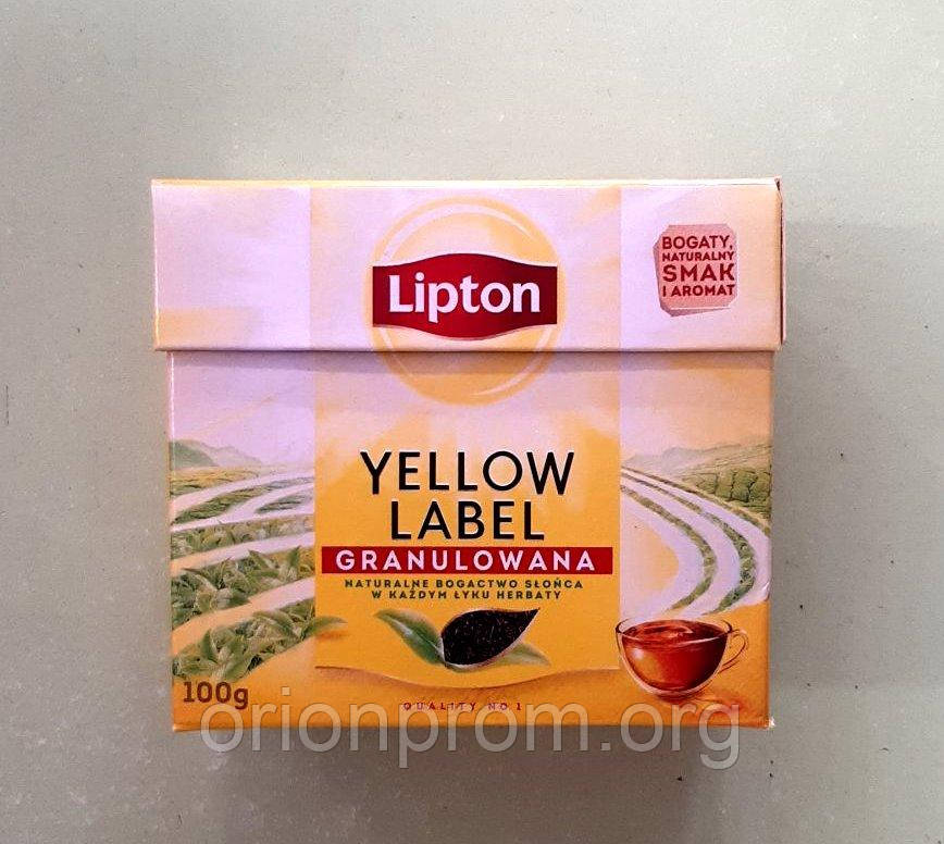 Чай Lipton Yellow Label Tea 100 г чорний (гранульований)