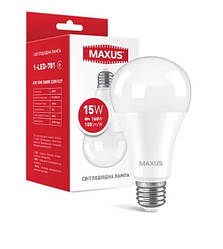 Лампа світлодіодна MAXUS 1-LED-781 A70 15W 3000K 220V E27
