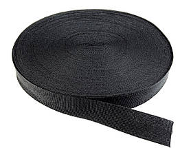 Окантовочная тесьма лямовка 23мм цвет Чорний