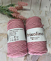 Шнур бавовняний макрамі Trikolino 4-6 mm. 250 г. 60 м. Колір — Рожевий 1725005