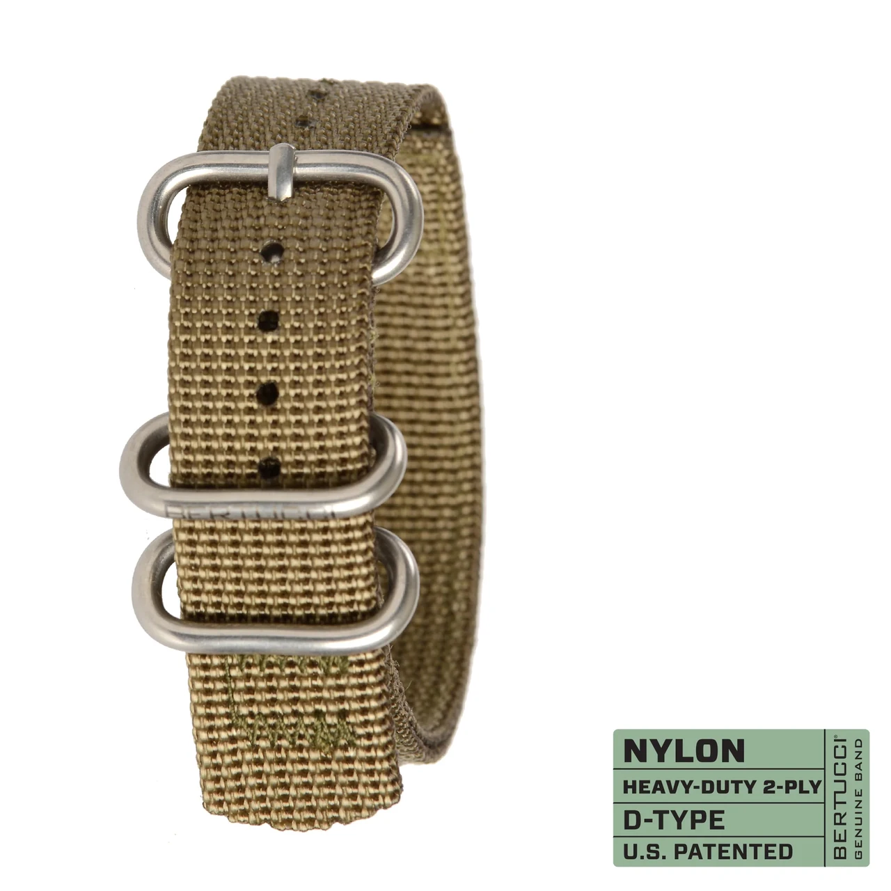 Ремінець нейлоновий bertucci #207 - Patrol Olive™ w/ matte hardware, 3/4" - 19 mm size for A-1 & C-1 Cases, фото 1