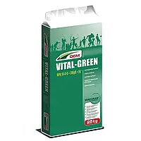 DCM VITAL GREEN (ВЕСНА-ЛЕТО) органически-минеральное удобрение для газона NPK 14-4-8 + 3 MgO + Fe 25 кг