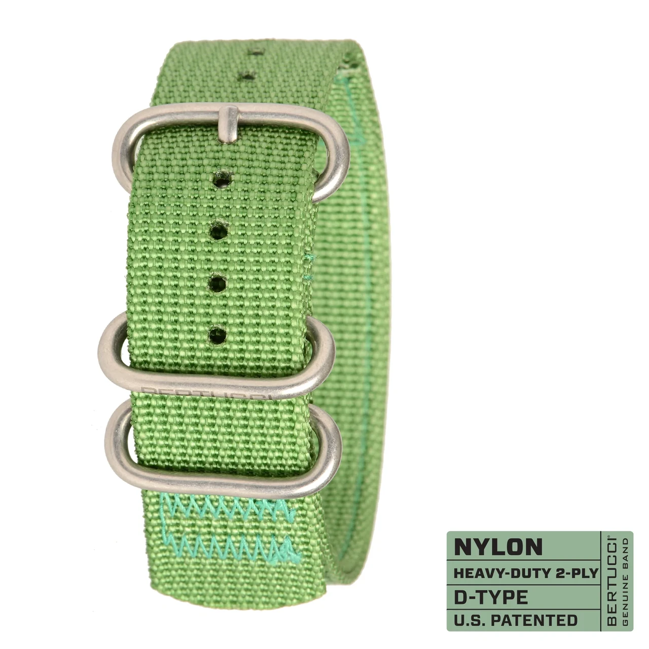 Ремінець нейлоновий bertucci #191 - Jungle Green™ w/ matte hardware, 7/8" - 22 mm size for A-2, A-3 & B-1 Cases, фото 1