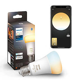 Розумна LED лампочка Philips Hue E27 White Ambiance 1100лм 75Вт 8W, ZigBee, Bluetooth, Apple HomeKit