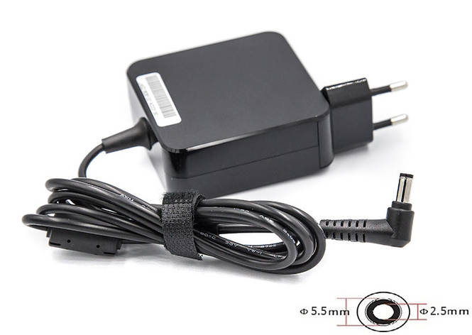 Блок живлення для ноутбуків PowerPlant ACER, ASUS 220 V, 19 V 65 W 3.42 A (5.5*2.5) wall mount, фото 2