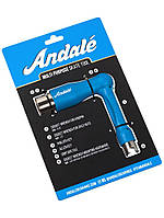 Ключ для скейтборда Andale Multi Purpose Blue Skate Tool 6 в 1