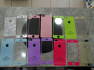 Захисне скло ProGlass (2 in 1) 0,26 mm 2,5 D для iPhone 5/5s Black Mirror переднє + заднє