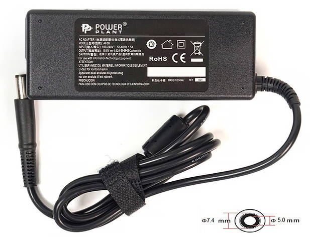 Блок живлення для ноутбуків PowerPlant DELL 220V, 19.5V 90W 4.62A (7.4*5.0), фото 2
