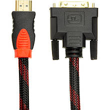 Відеокабель PowerPlant HDMI — DVI, 1.5 м