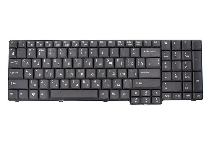 Клавіатура для ноутбука ACER Aspire 6530, eMachines E528 чорний, без фрейму, фото 2
