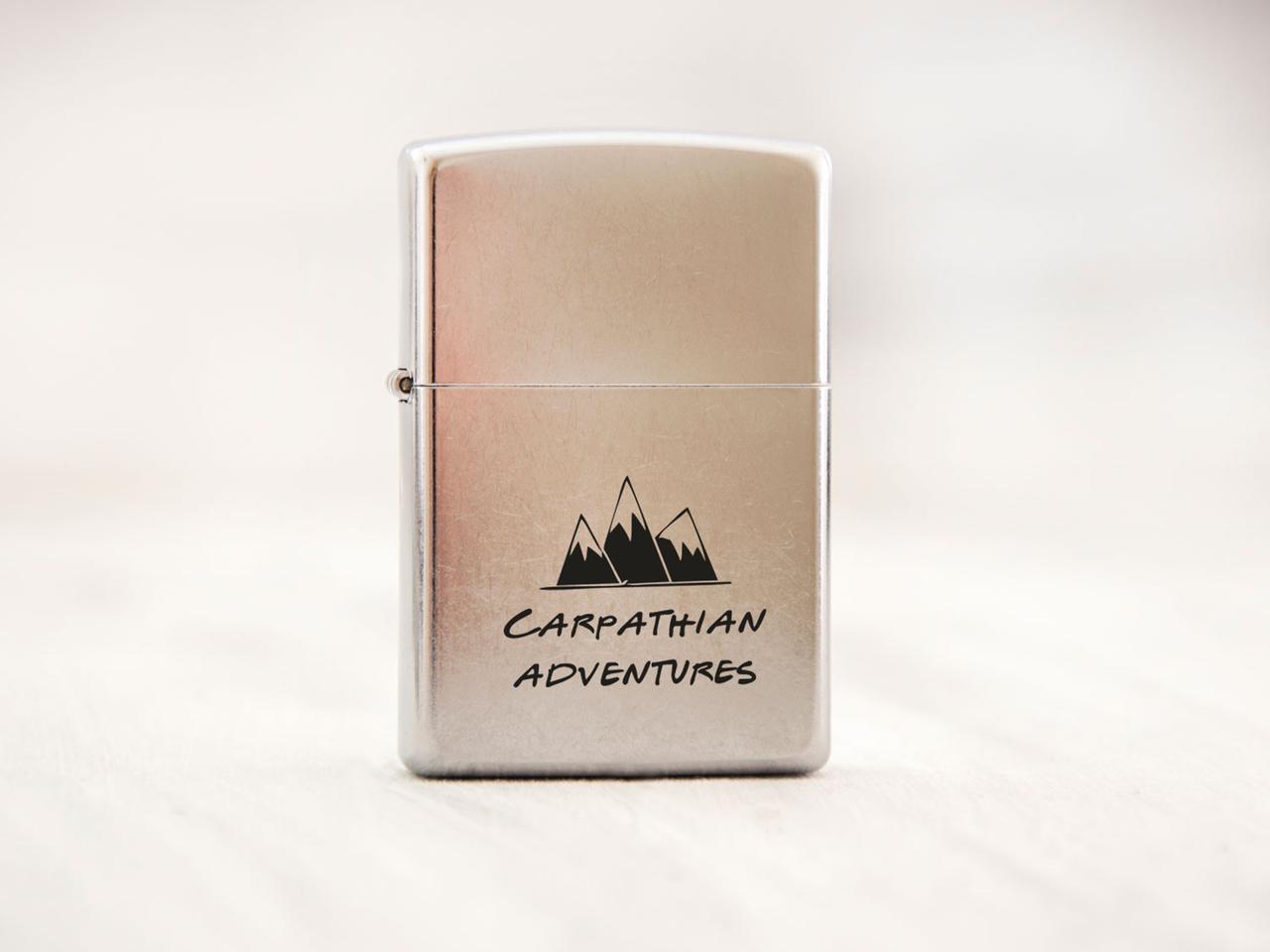 Чоловіча запальничка Zippo з безкоштовним іменним гравіюванням у подарунковій дерев'яній коробці