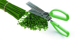 Ножиці кухонні для нарізки зелені 21 см