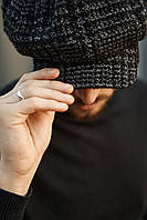 Мужская кепка восьмиклинка серого цвета, мужская хулиганка "Шерстяная плетенка" мужские бейсболки и кепка 58