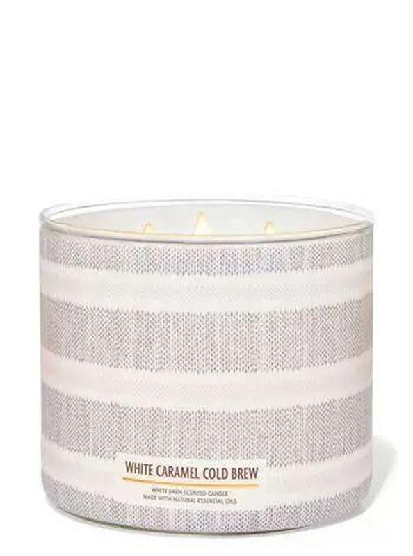 White Caramel Cold Brew ароматична свічка оригіналу від Bath & Body Works, фото 1