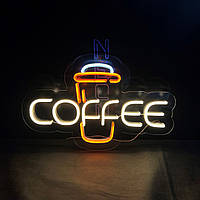 Неонова вивіска "Кава"