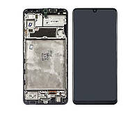 Дисплей Samsung A22 4G 2021/A225, черный, с рамой, OLED (small size lcd) с тачскрином