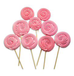 Цукрова прикраса для торта, тістечок Веселки Розовый