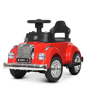 Каталка-толокар Bambi M 4801-3 одномісний з музикою та підсвічуванням Червоний