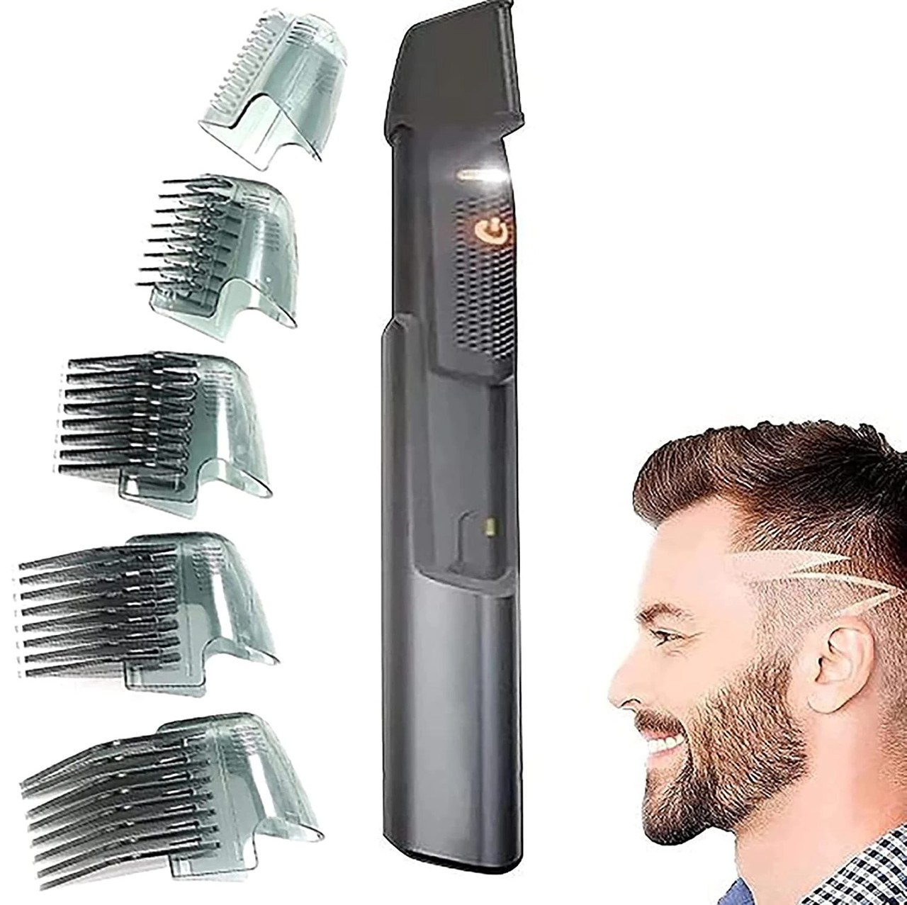 Чоловічий тример для бороди та вусів MICRO TOUCH TITANIUM TRIM 5 в 1