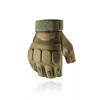 Тактические перчатки беспалые хаки - надёжная защита Ваших рук , беспалые военные перчатки М , L, ХЛ-ка цвет