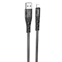 Кабель для зарядки и передачи данных USB Hoco U105 Treasure jelly Lightning 2.4A, 1.2 метра черный