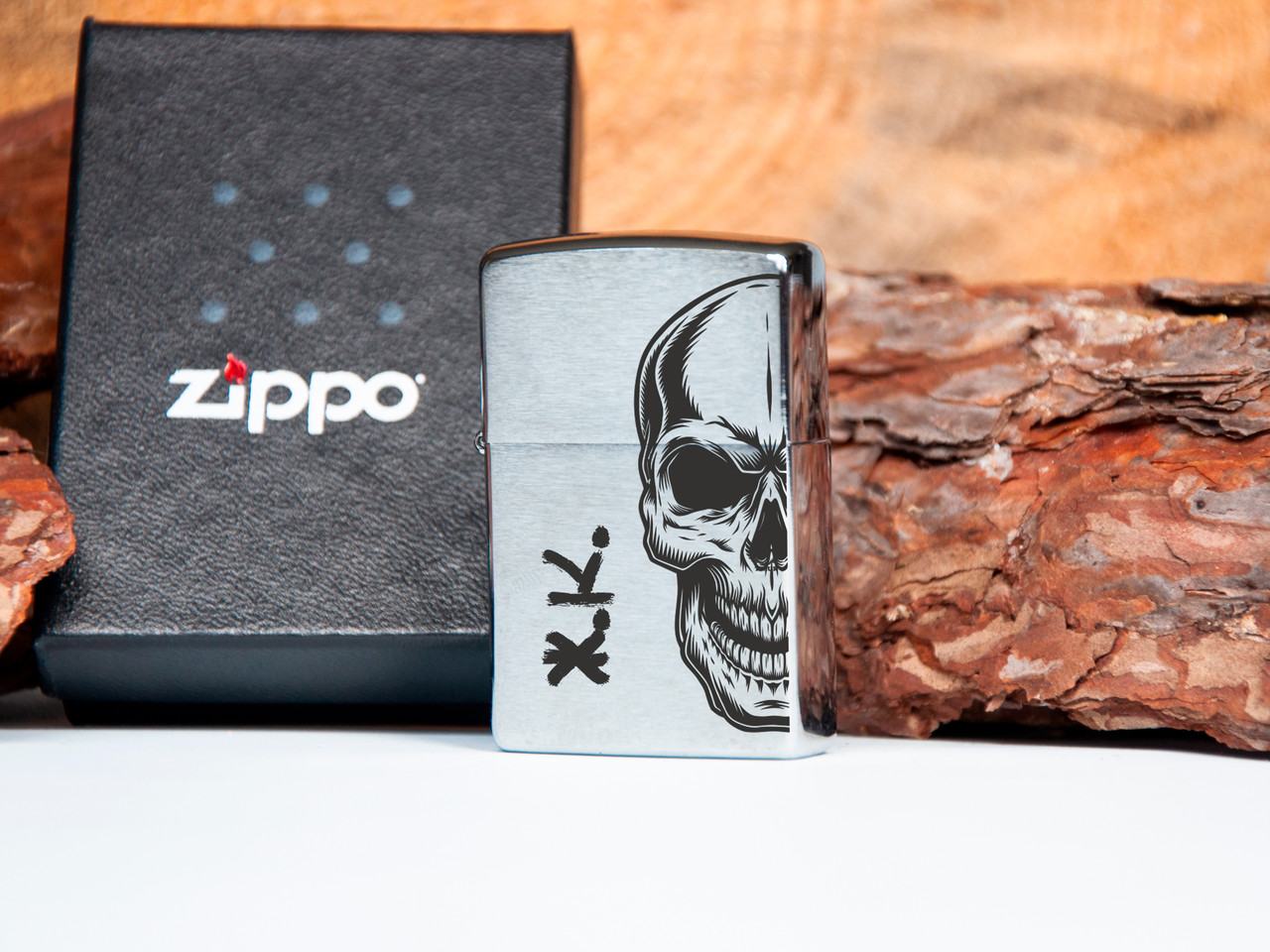Запальничка Zippo хромована з гравіюванням ініціалів