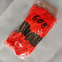 Бавовняні Нитки муліне морквяний