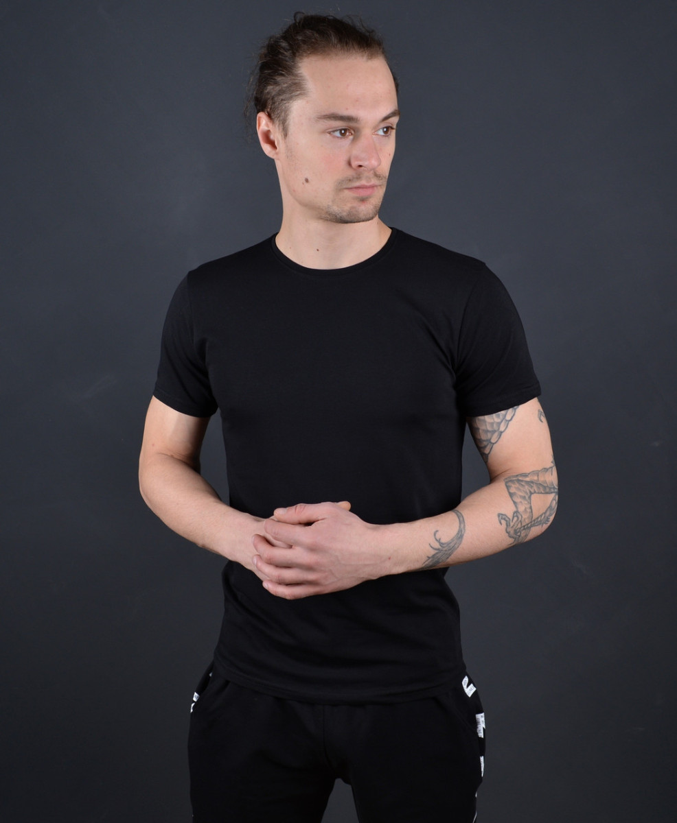 Чоловіча футболка чорна Туреччина 56153 2XL код ID 4271894
