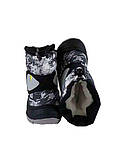 Зимові дитячі чоботи для хлопчика з гумовою колошею Rico Alisa Line сіра клітка розміри 20-25, фото 4