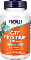 Now Foods, Chromium GTF 200 мкг (250 таб.), хром GTF