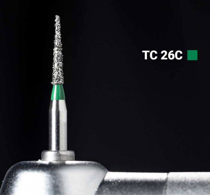 Діамантовий бір TC-26C. Конус-олівець (ISO 164/011), зелений, Mani.Оригінал., фото 1