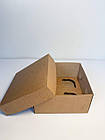 Коробка на 4 капкейки без вікна, крафт-картон, 200*200*105