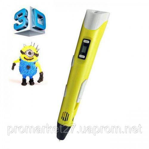 3D ручка Smart 3D Pen 2 c LCD дисплеем. Цвет: желтый - фото 5 - id-p1672278368