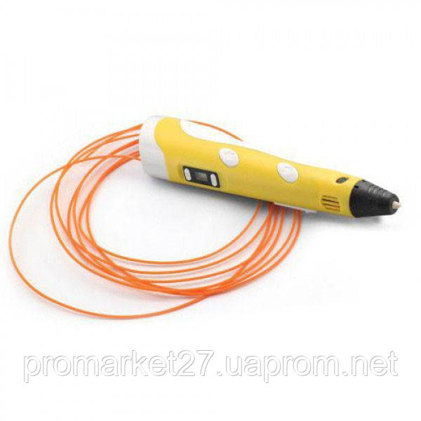 3D ручка Smart 3D Pen 2 c LCD дисплеем. Цвет: желтый - фото 6 - id-p1672278368