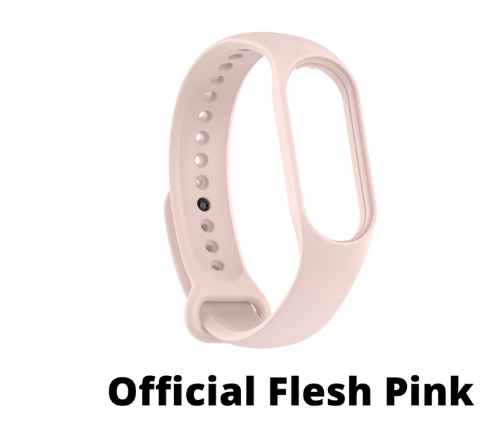Силіконовий ремінець на фітнес-трекер Xiaomi mi band 7 Колір Світло-рожевий (Official Flesh Pink)