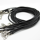 Ювелірний шкіряний шнурок ручної роботи "ZEROUP", регульований, застібка-лобстер. Шкіряний шнур., фото 5