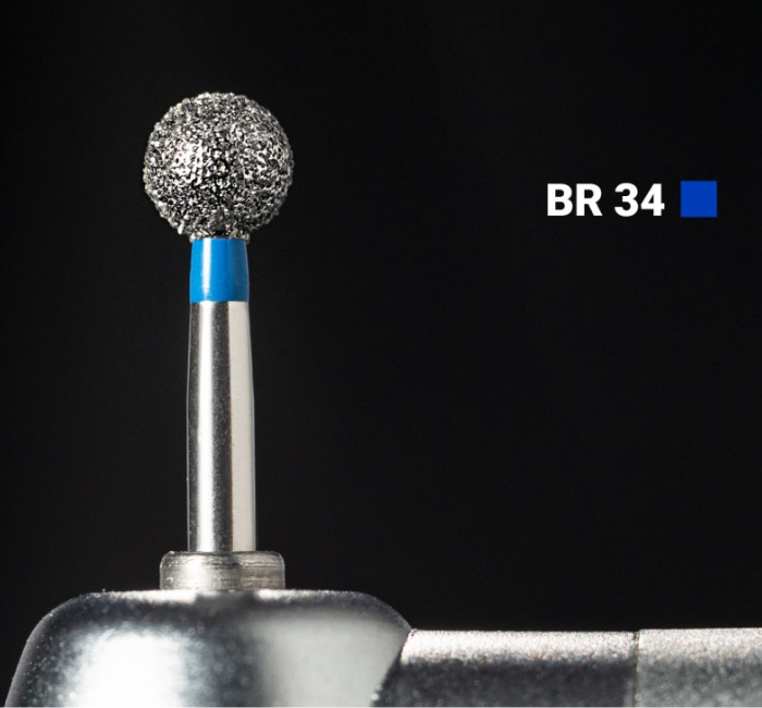 Діамантовий бір BR-34. Кулястий (кулька) (ISO 001/035), синій, Mani.Оригінал., фото 1